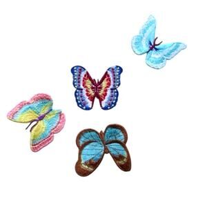 Set of Butterfly Embroidery Cloth Sew on Fabric Glue on Patches Applique 2 inch